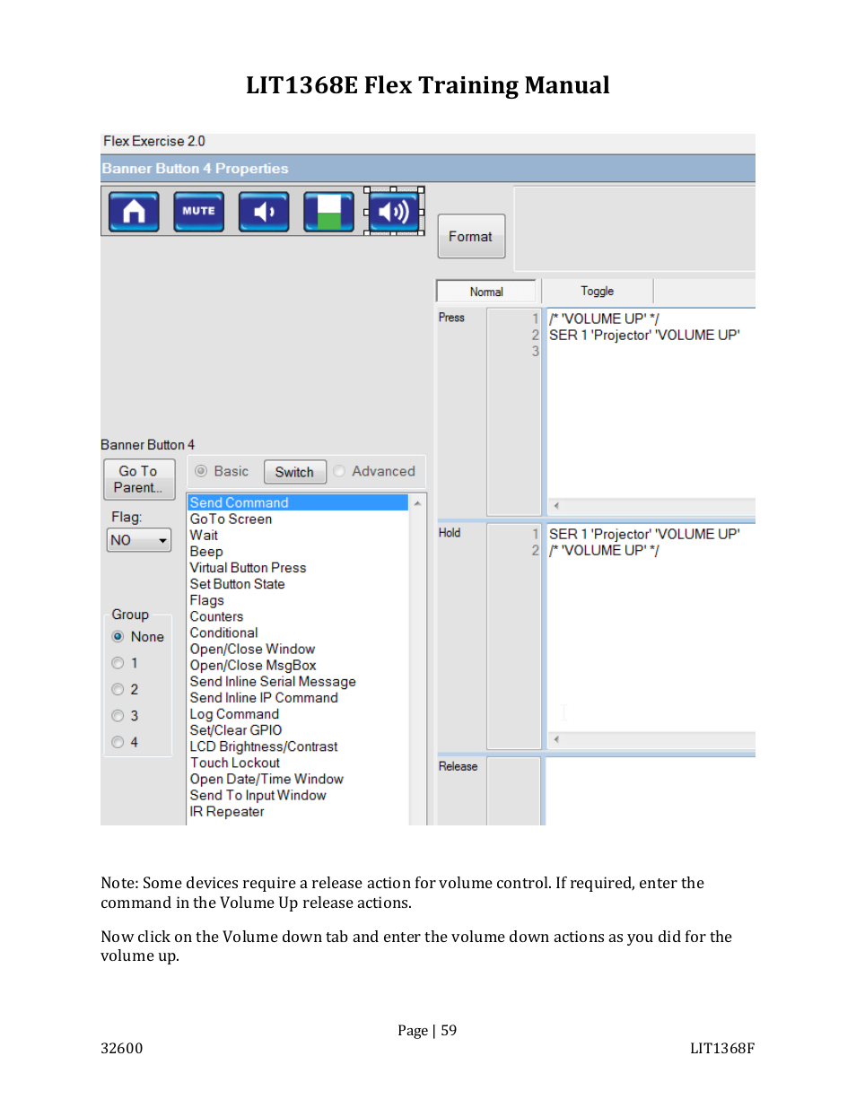 Lit1368e flex training manual | FSR FLEX CONTROL BUILDER TRAINING MANUAL User Manual | Page 59 / 142