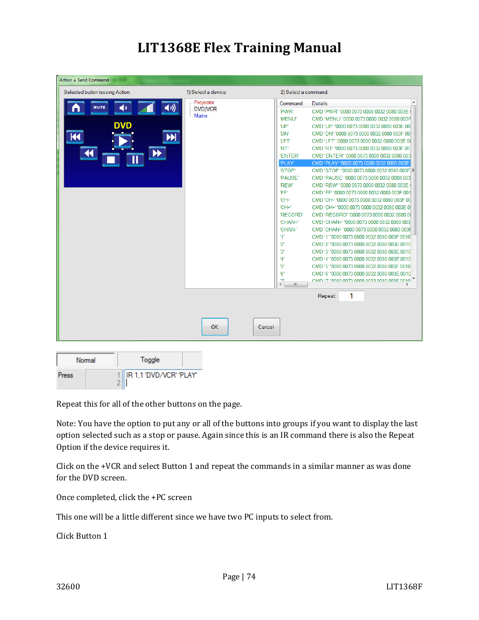 Lit1368e flex training manual | FSR FLEX CONTROL BUILDER TRAINING MANUAL User Manual | Page 74 / 142