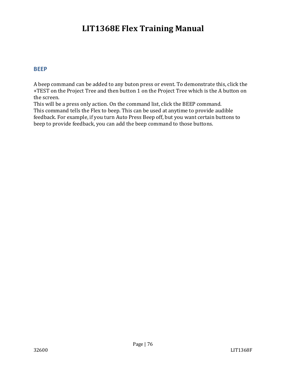 Lit1368e flex training manual | FSR FLEX CONTROL BUILDER TRAINING MANUAL User Manual | Page 76 / 142