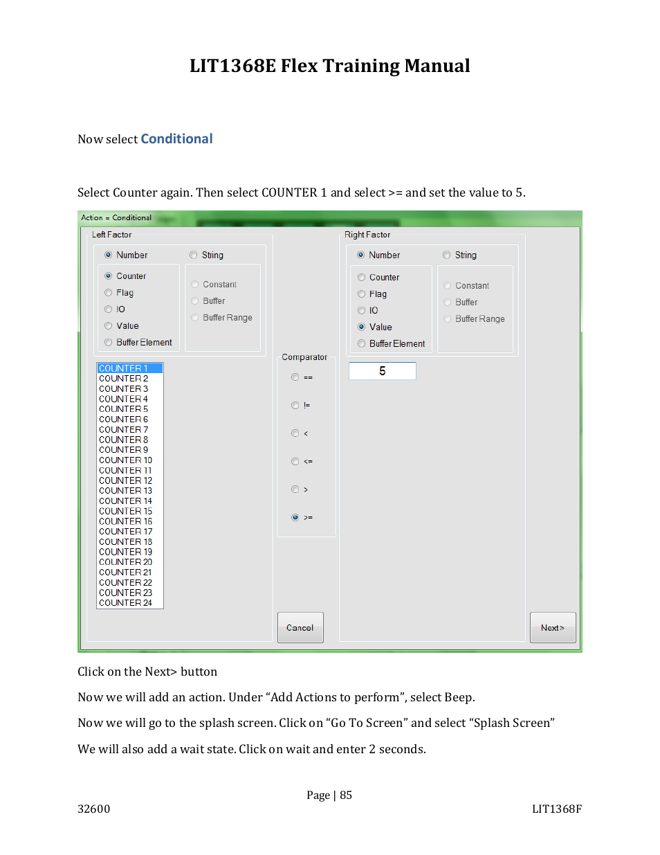 Lit1368e flex training manual | FSR FLEX CONTROL BUILDER TRAINING MANUAL User Manual | Page 85 / 142