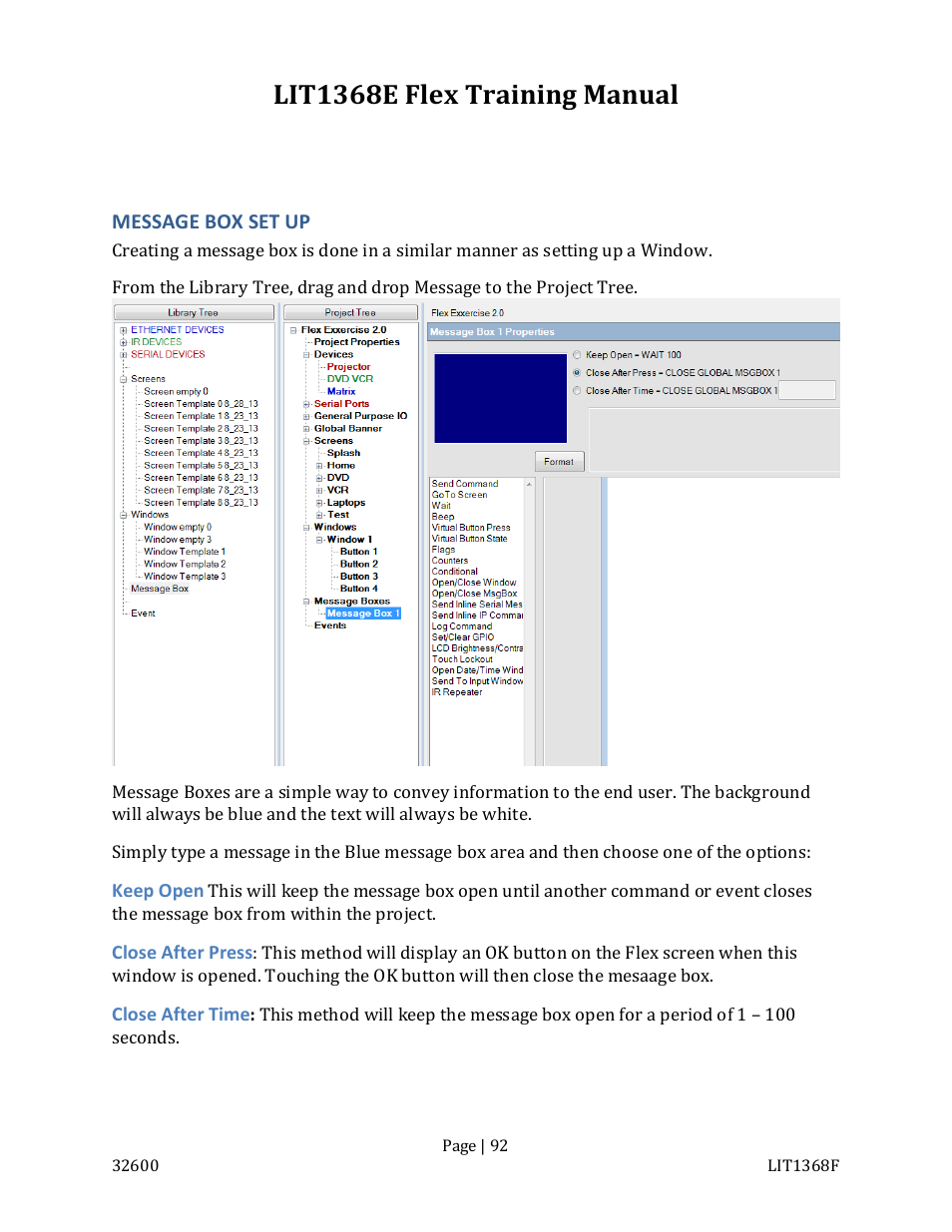 Lit1368e flex training manual | FSR FLEX CONTROL BUILDER TRAINING MANUAL User Manual | Page 92 / 142