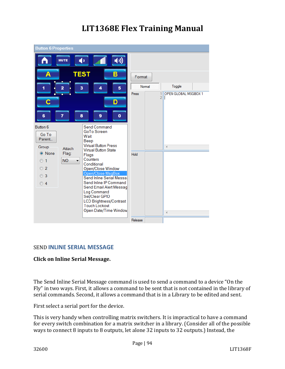 Lit1368e flex training manual | FSR FLEX CONTROL BUILDER TRAINING MANUAL User Manual | Page 94 / 142