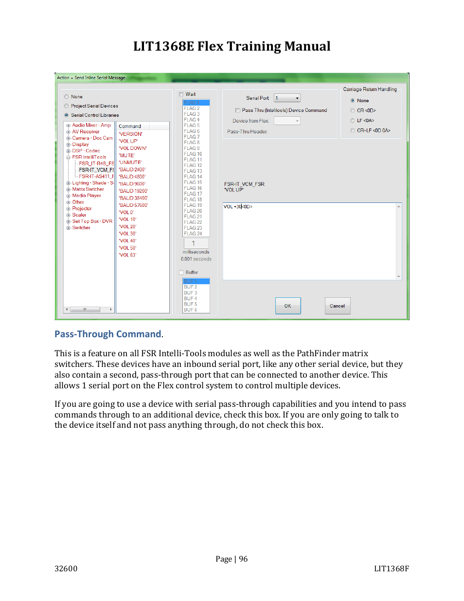 Lit1368e flex training manual | FSR FLEX CONTROL BUILDER TRAINING MANUAL User Manual | Page 96 / 142