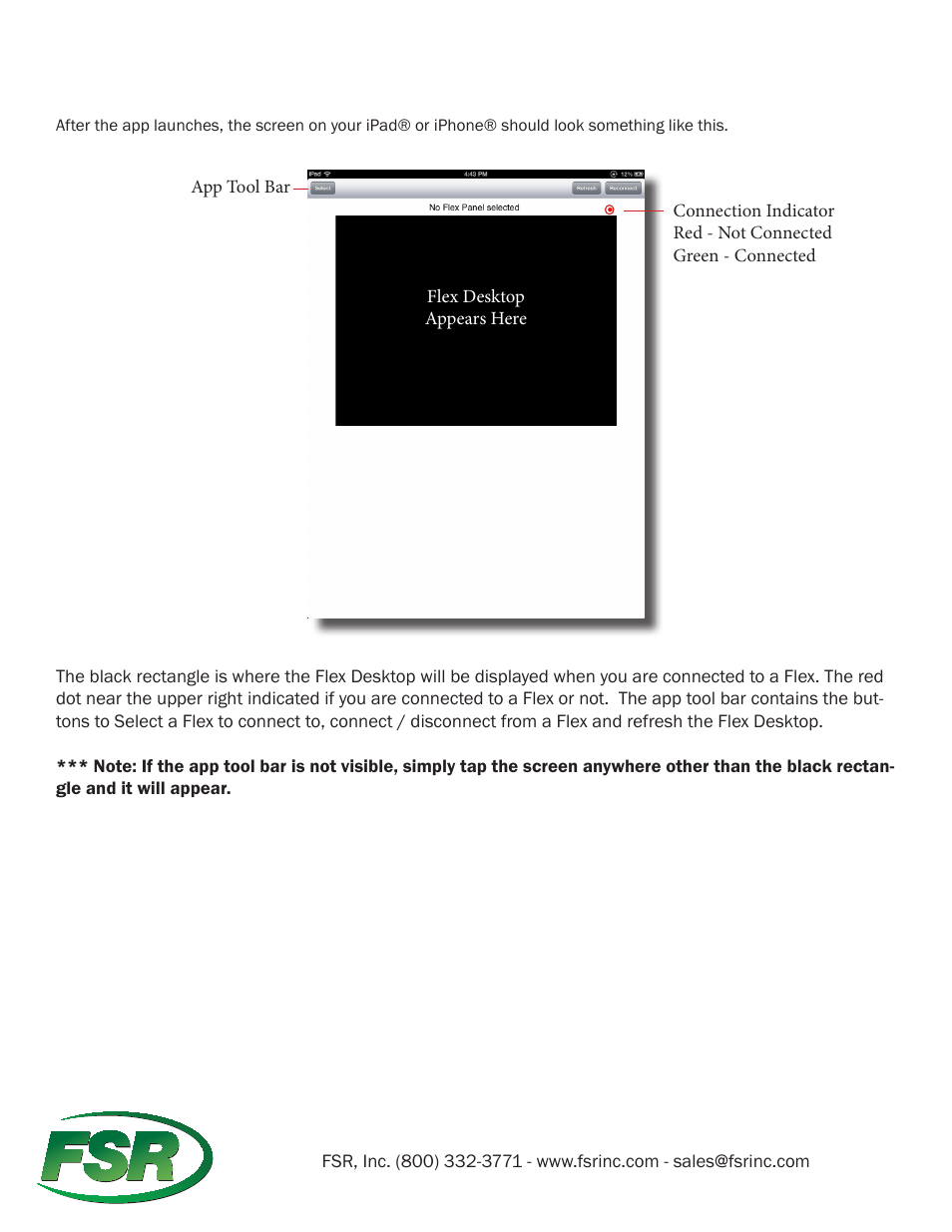 FSR FLEX Remote for iOS Users Guide User Manual | Page 3 / 10