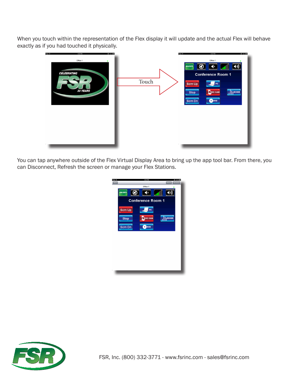 FSR FLEX Remote for iOS Users Guide User Manual | Page 7 / 10