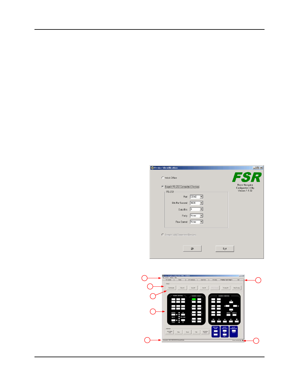 0 configuration utility (cu) software, 1 connecting the hardware, 2 using the configuration utility | FSR RN-8200 User Manual | Page 22 / 47