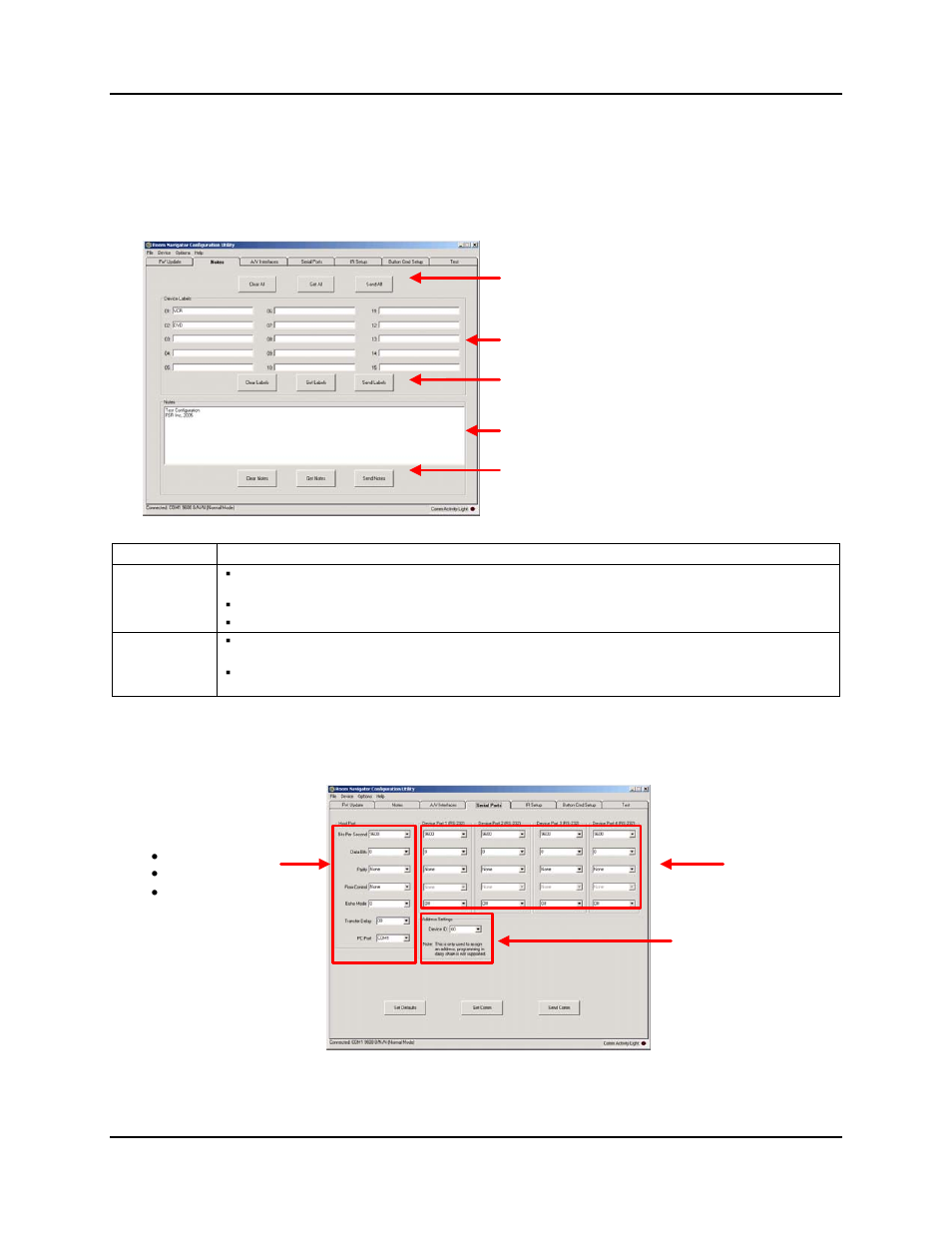 6 serial ports tab | FSR RN-8200 User Manual | Page 27 / 47