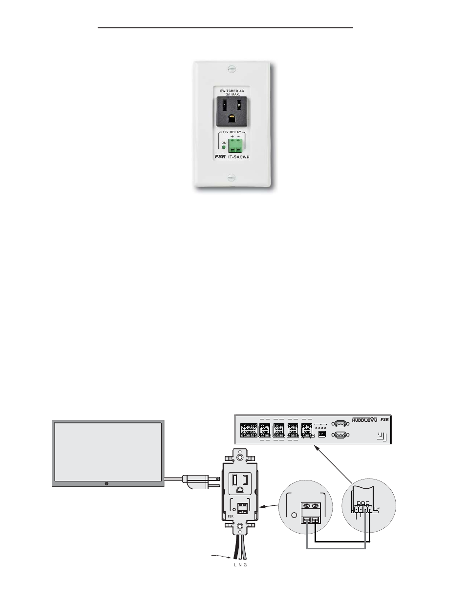 It-sacwp switched wall plate, 25 huddle-vu | FSR HuddleVU User Manual | Page 25 / 47