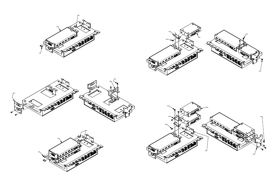4a. installing one dv-hsw-41 unit, 4b. installing two dv-hsw-41 units, 5a. installing one dv-pc2hd unit | 5b. installing two dv-pc2hd units | FSR HUDDLEVU BRACKET SET User Manual | Page 2 / 2