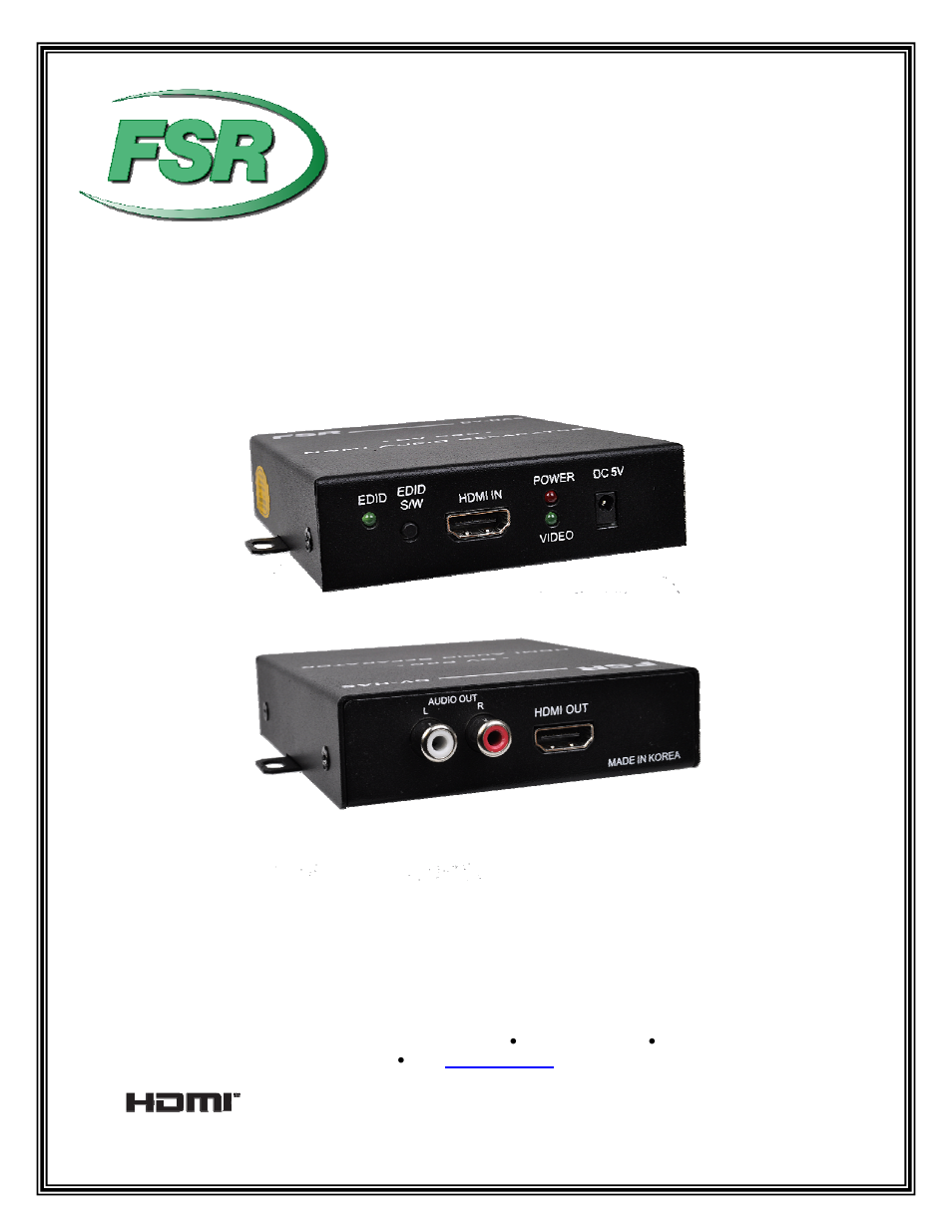 FSR DV-HAS User Manual | 14 pages