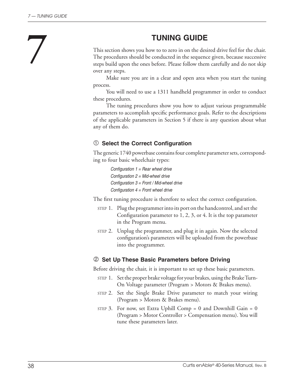 Tuning guide | Curtis ENABLE 40 User Manual | Page 44 / 66