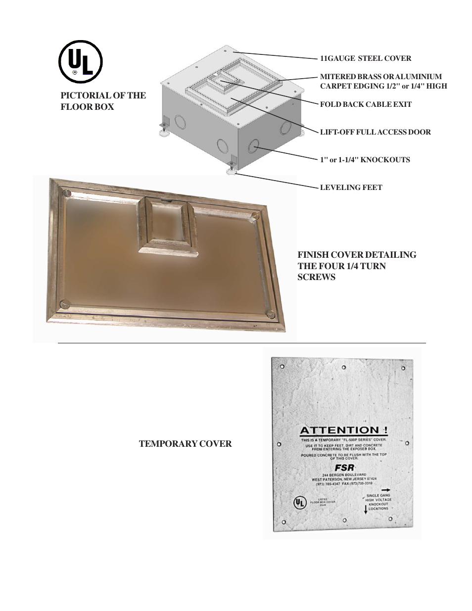 FSR FL-500P User Manual | Page 2 / 2