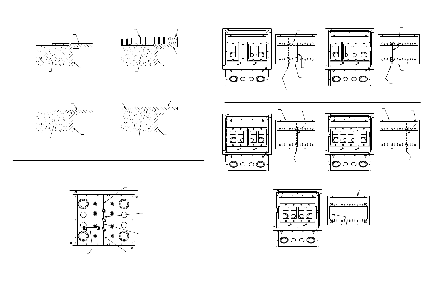 Gang mounting bracket configuration, Typical installation | FSR FL-540P User Manual | Page 2 / 2