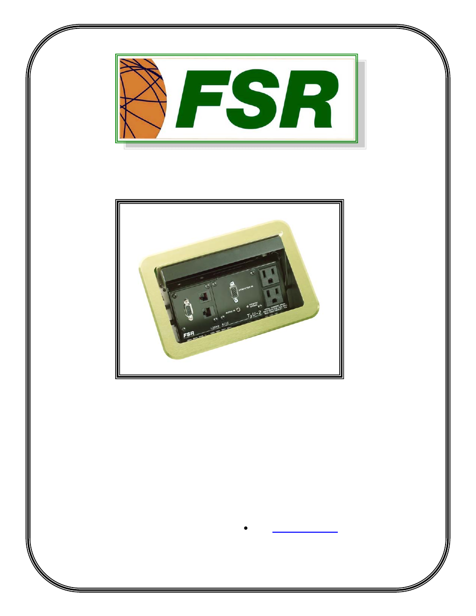 FSR T3U Series User Manual | 5 pages