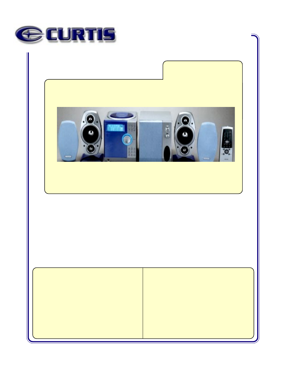 Curtis RCD621 User Manual | 1 page