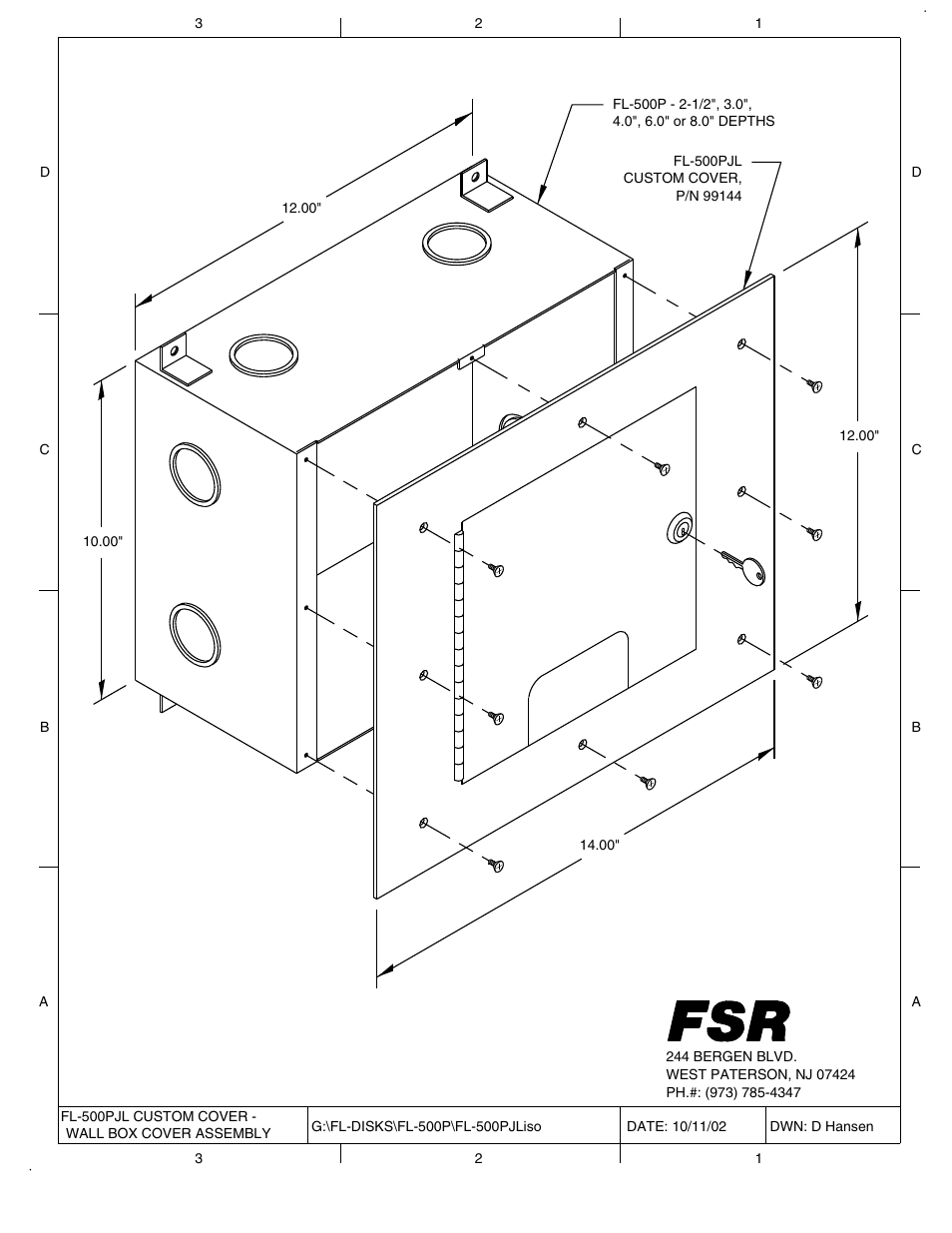 FSR FL-500PJL User Manual | 1 page