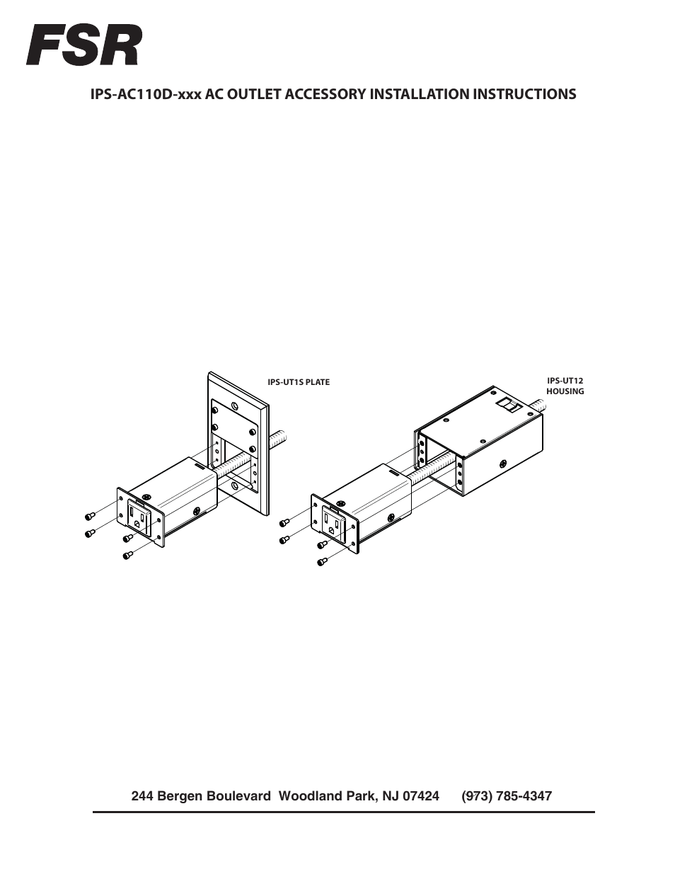 FSR IPS-AC110D-xxx User Manual | 1 page