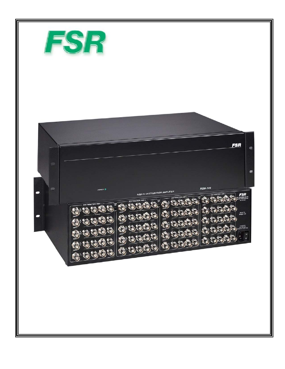 FSR RGB-144 User Manual | 8 pages