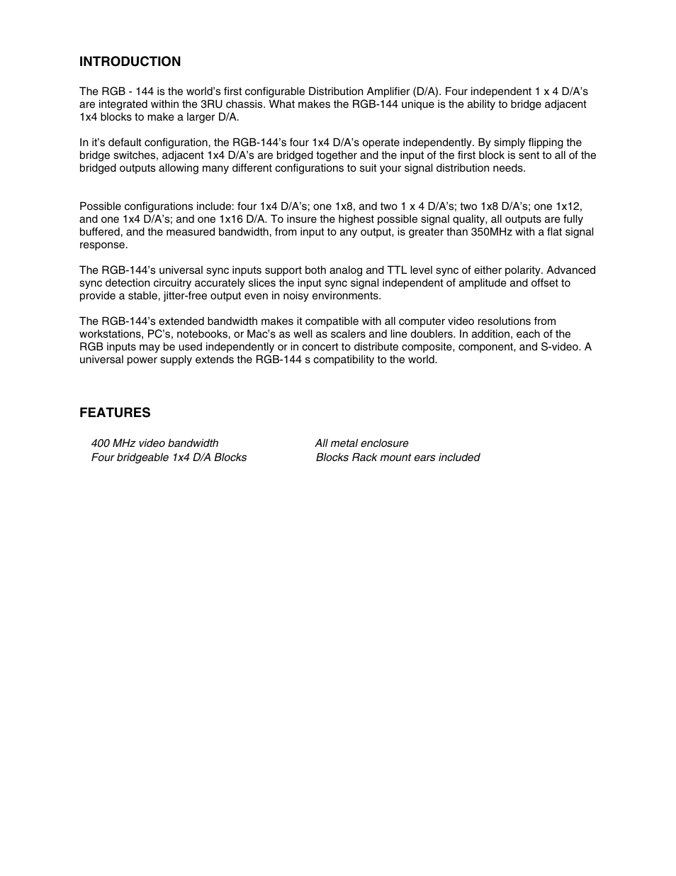 FSR RGB-144 User Manual | Page 4 / 8