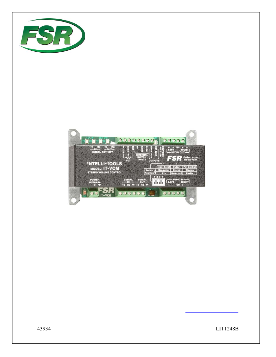 FSR IT-VCM User Manual | 12 pages