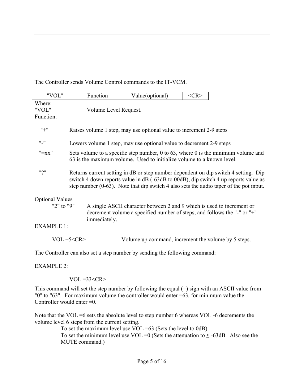 Volume request | FSR IT-VCM User Manual | Page 5 / 16