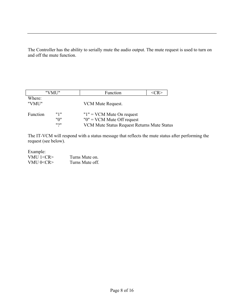 Mute request | FSR IT-VCM User Manual | Page 8 / 16