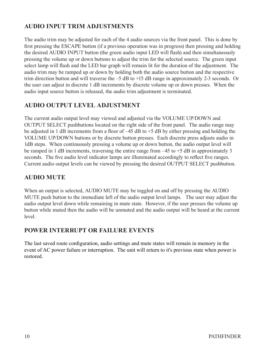 FSR PATHFINDER Covers all PFD-4X4 and PFD-4X2 User Manual | Page 10 / 18