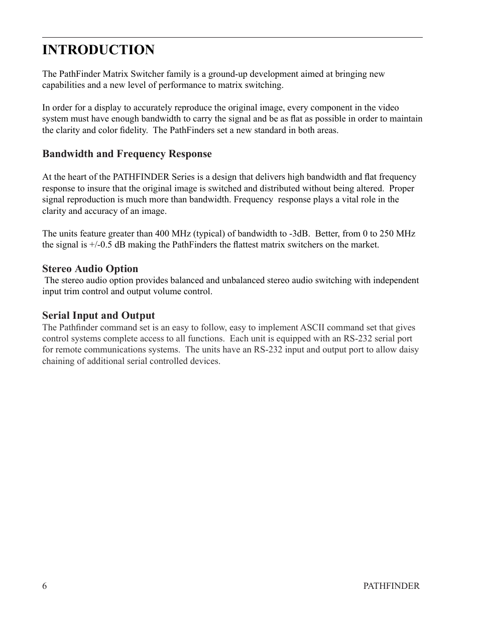 Introduction | FSR PATHFINDER Covers all PFD-4X4 and PFD-4X2 User Manual | Page 6 / 18