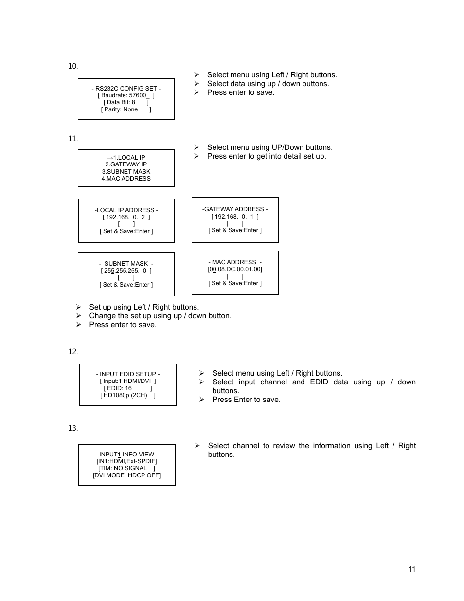 FSR DV-MFSW-94 User Manual | Page 11 / 27