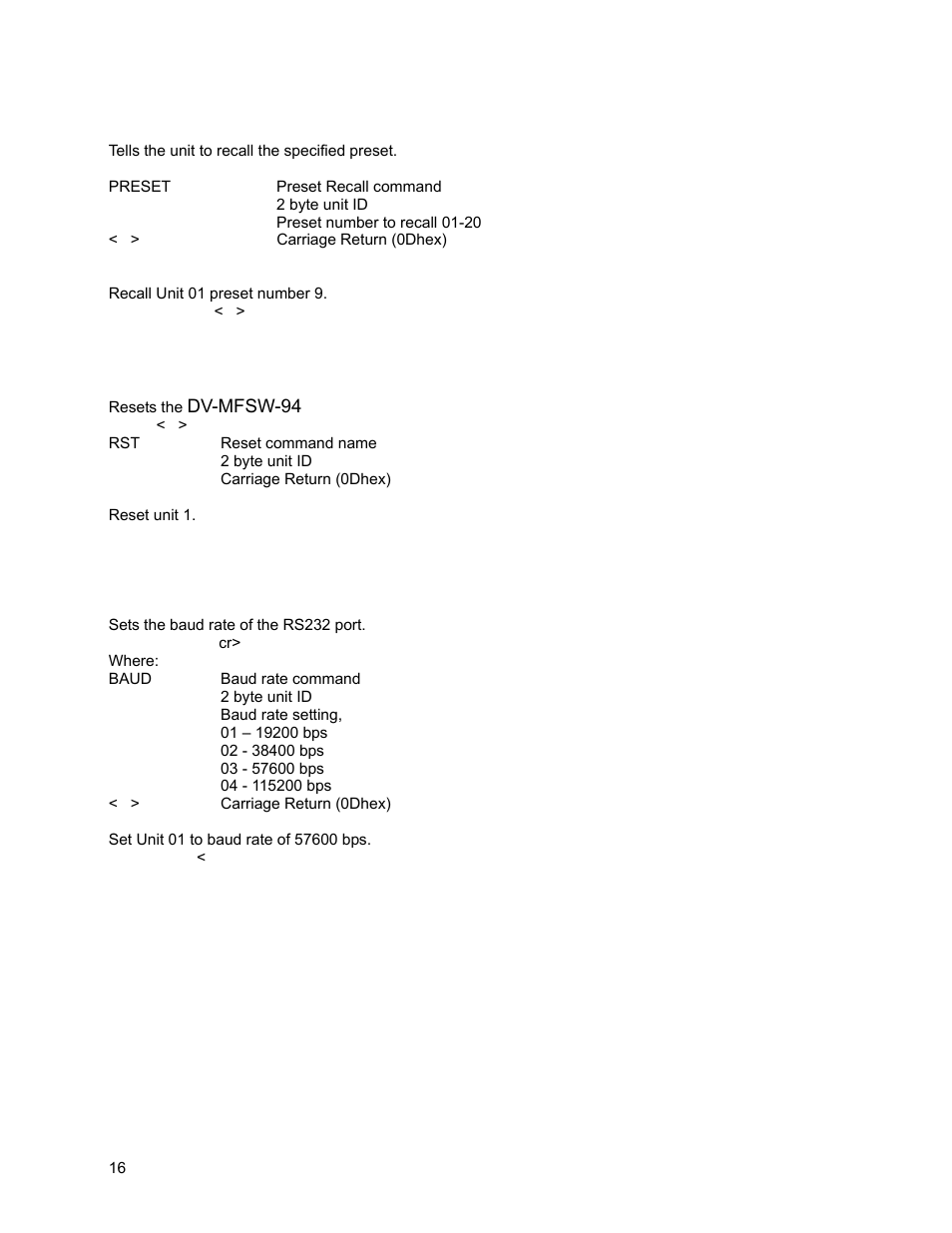 FSR DV-MFSW-94 User Manual | Page 16 / 27