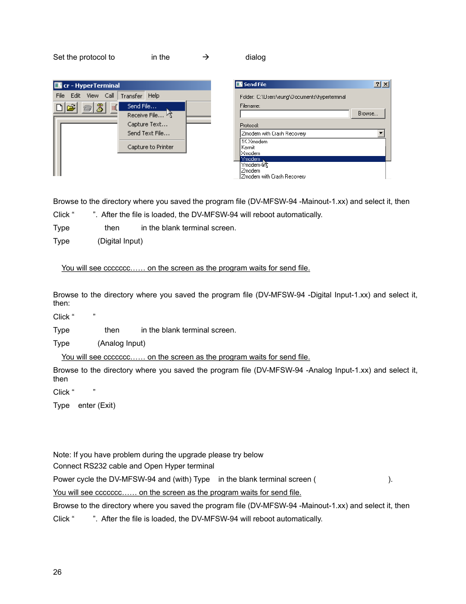 FSR DV-MFSW-94 User Manual | Page 26 / 27