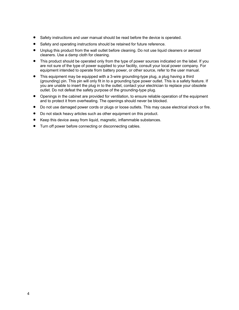 FSR DV-MFSW-94 User Manual | Page 4 / 27
