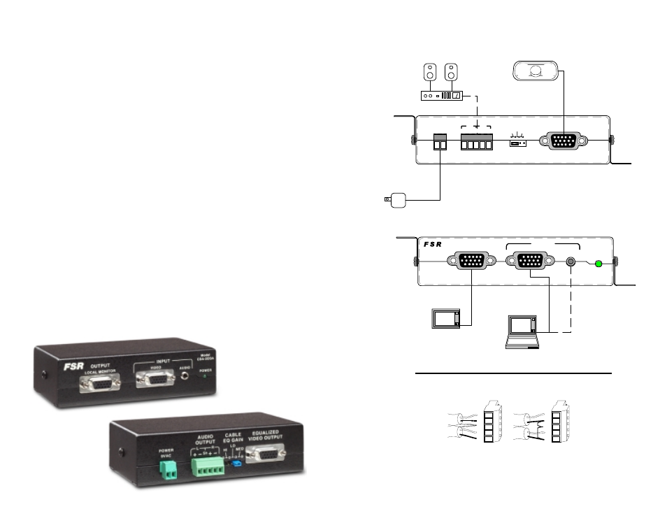 Front view rear view | FSR CDA-2EQA User Manual | Page 4 / 4