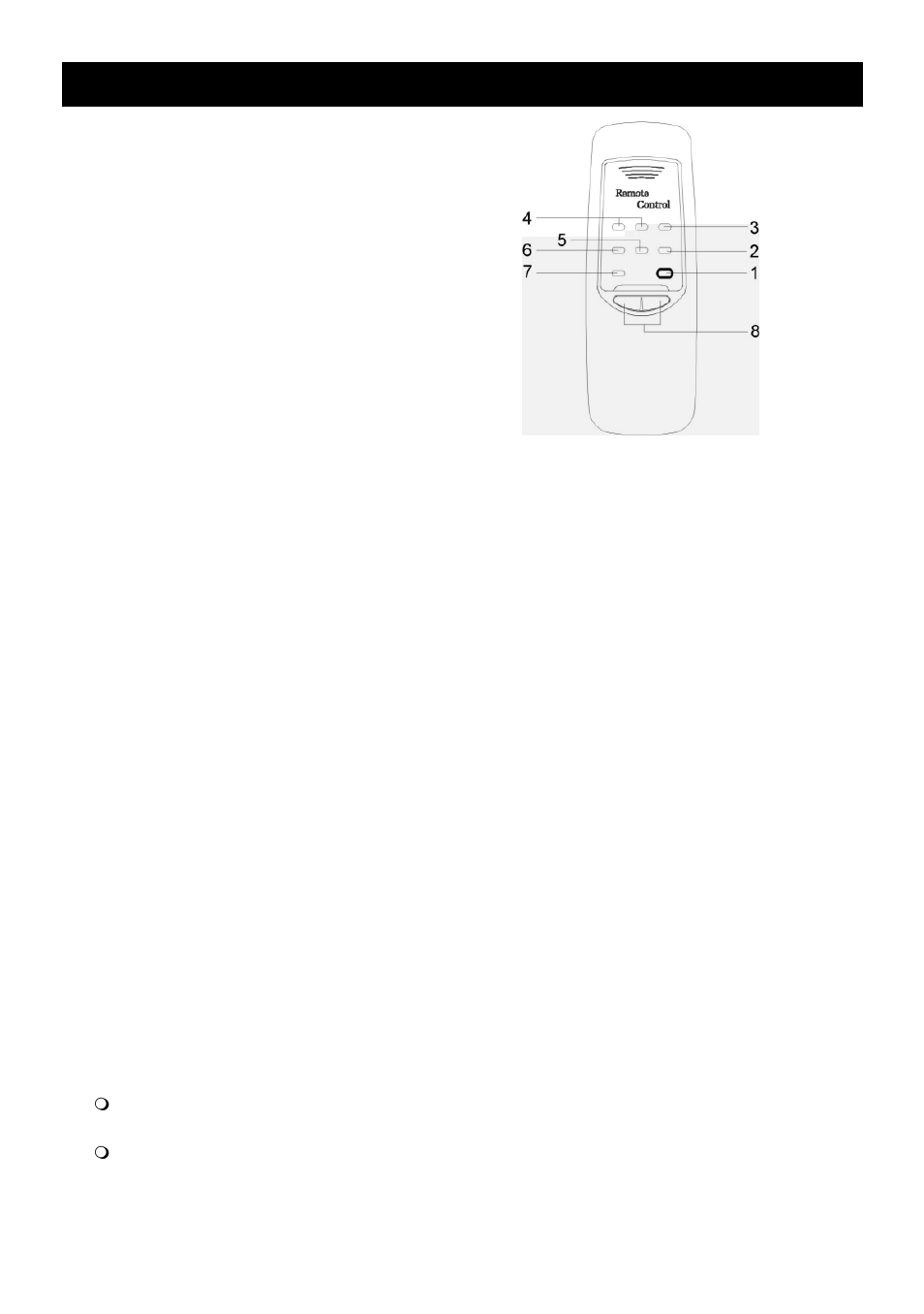 Remote control | Curtis RCD858 User Manual | Page 14 / 18