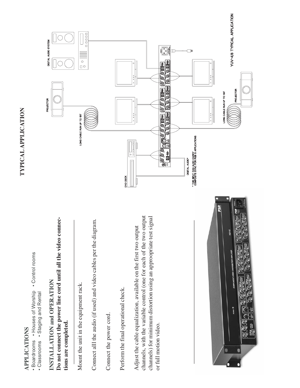 FSR YUV-6 User Manual | Page 4 / 4