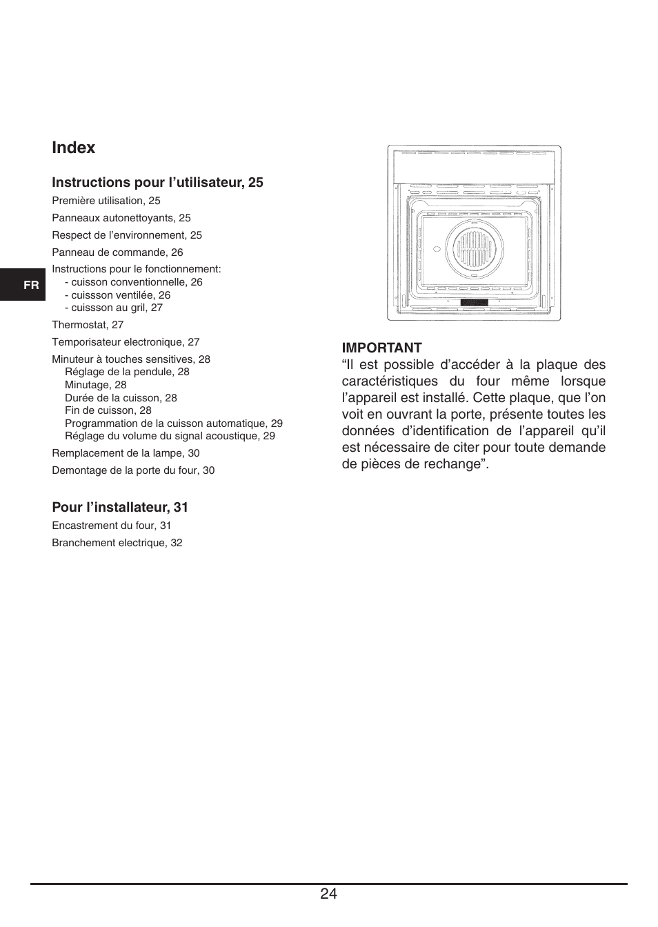 Index | Fulgor Milano QO 6009 PT User Manual | Page 24 / 64