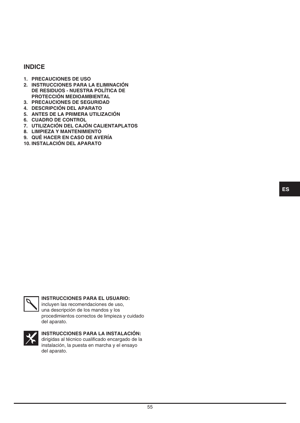 Fulgor Milano LWD 12 User Manual | Page 55 / 84