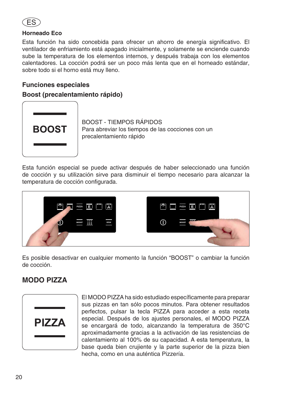 Pizza, Modo pizza | Fulgor Milano SPO 6213 User Manual | Page 136 / 270