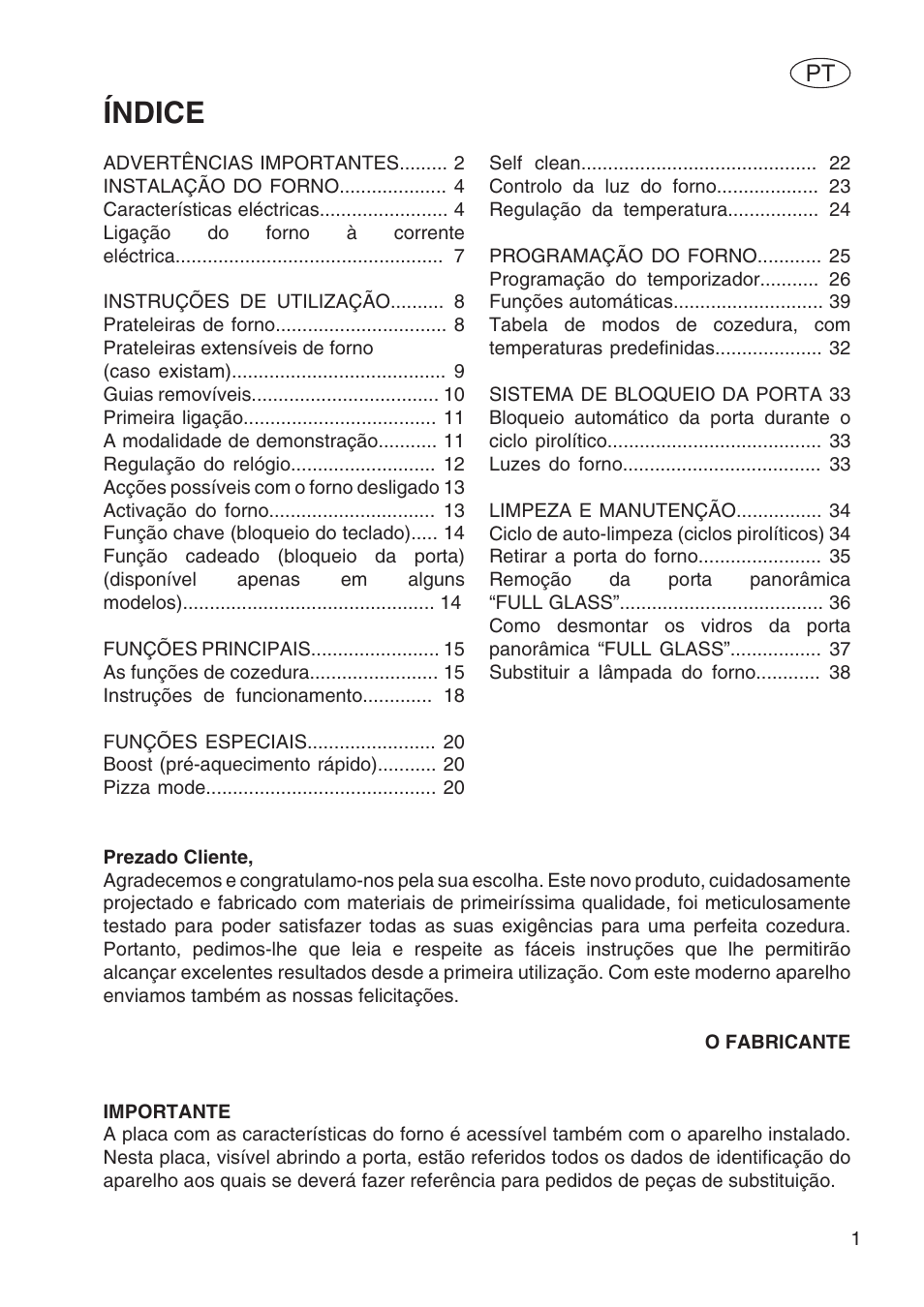 Índice | Fulgor Milano SPO 6213 User Manual | Page 193 / 270