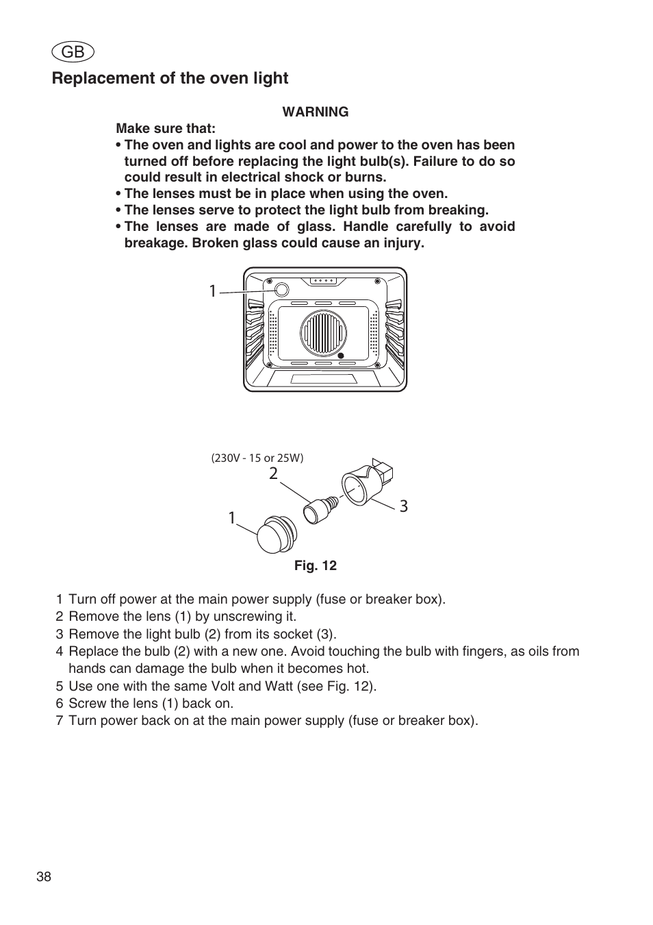 Fulgor Milano SPO 6213 User Manual | Page 40 / 270