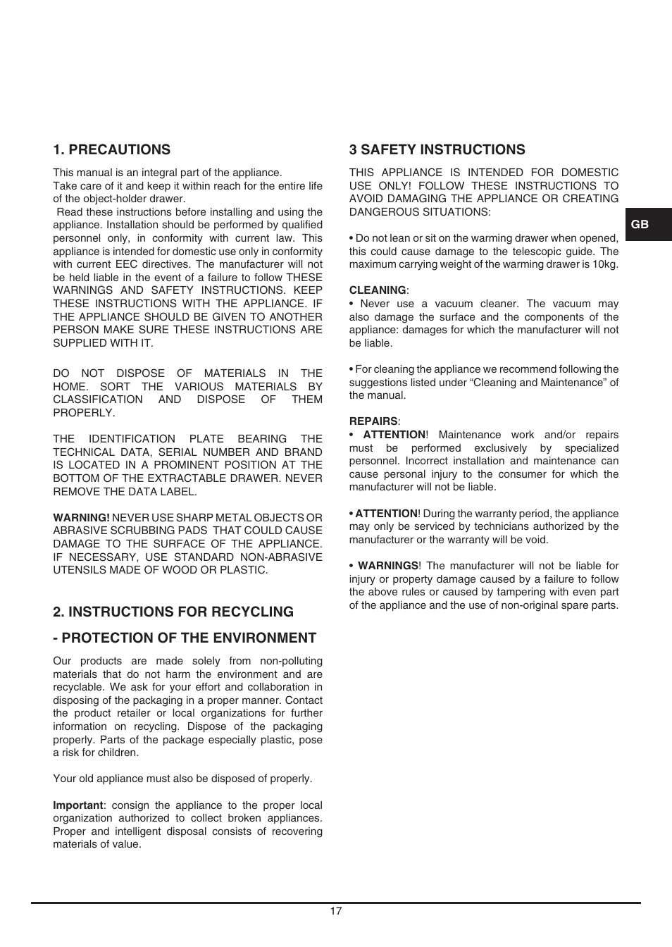 Fulgor Milano LD 12 User Manual | Page 17 / 76