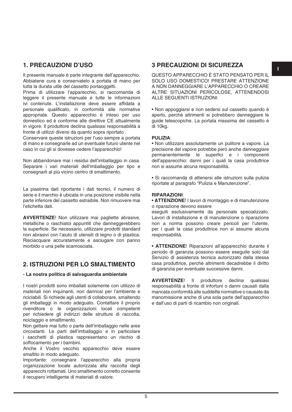 Fulgor Milano LD 12 User Manual | Page 5 / 76