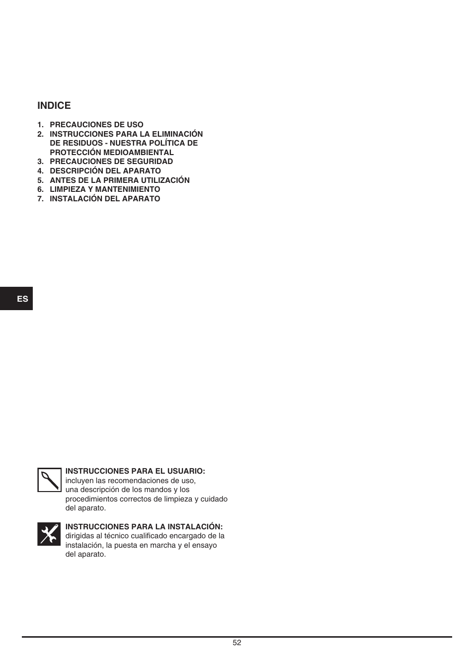 Fulgor Milano LD 12 User Manual | Page 52 / 76