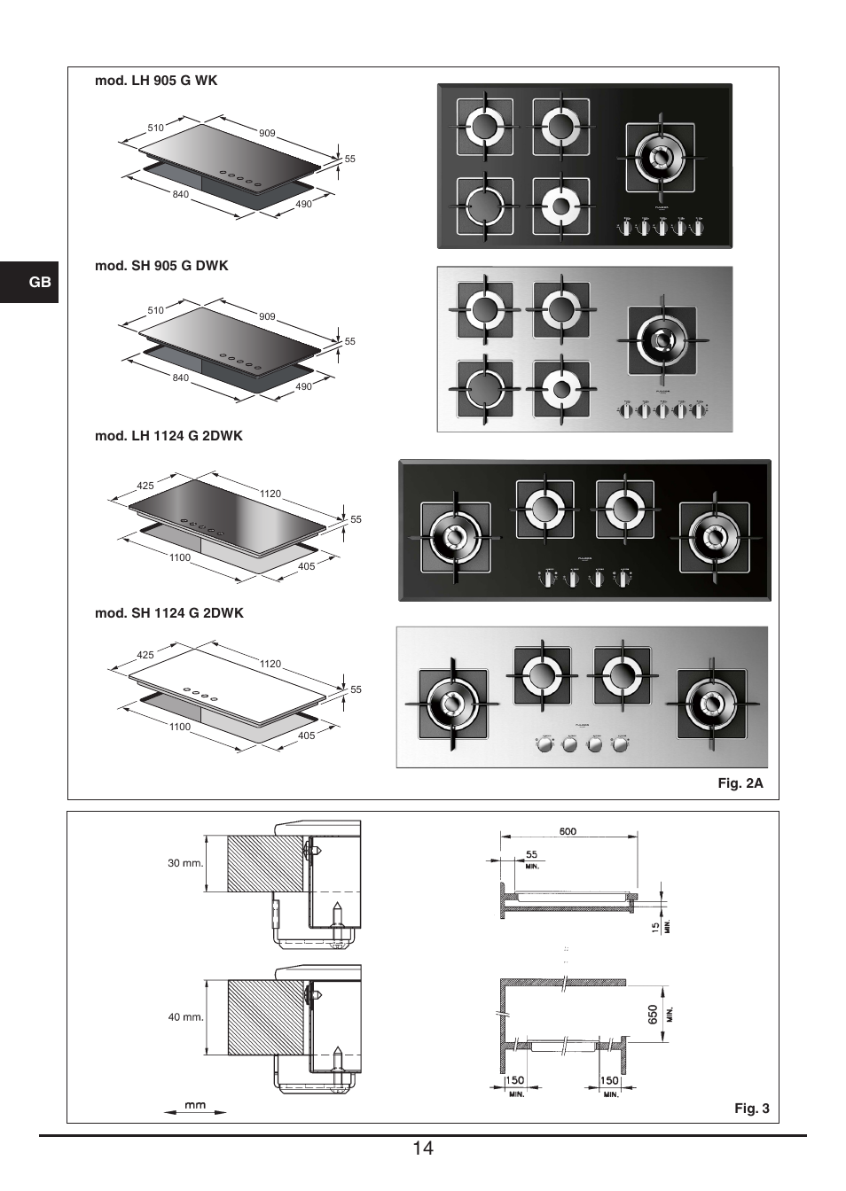 Fulgor Milano LH 604 G WK User Manual | Page 14 / 52