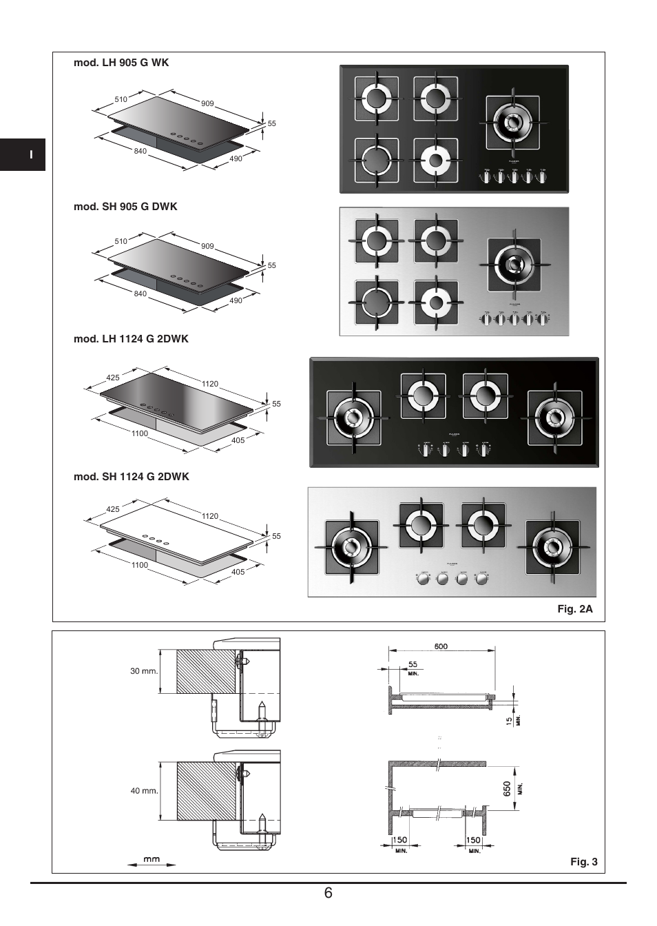 Fulgor Milano LH 604 G WK User Manual | Page 6 / 52