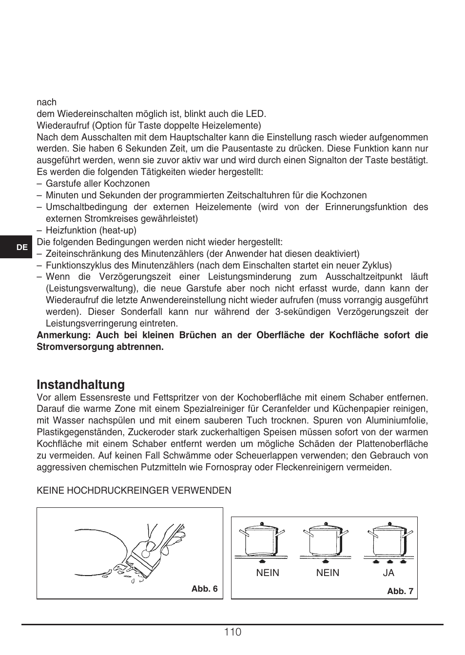 Instandhaltung | Fulgor Milano CH 905 ID TS G DWK User Manual | Page 110 / 184