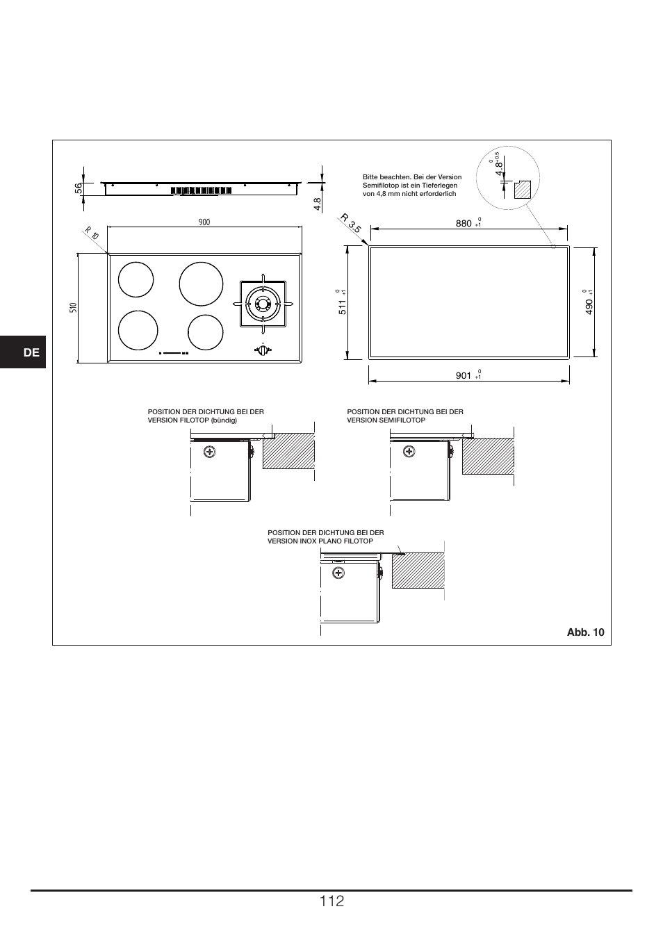 Abb. 10 | Fulgor Milano CH 905 ID TS G DWK User Manual | Page 112 / 184