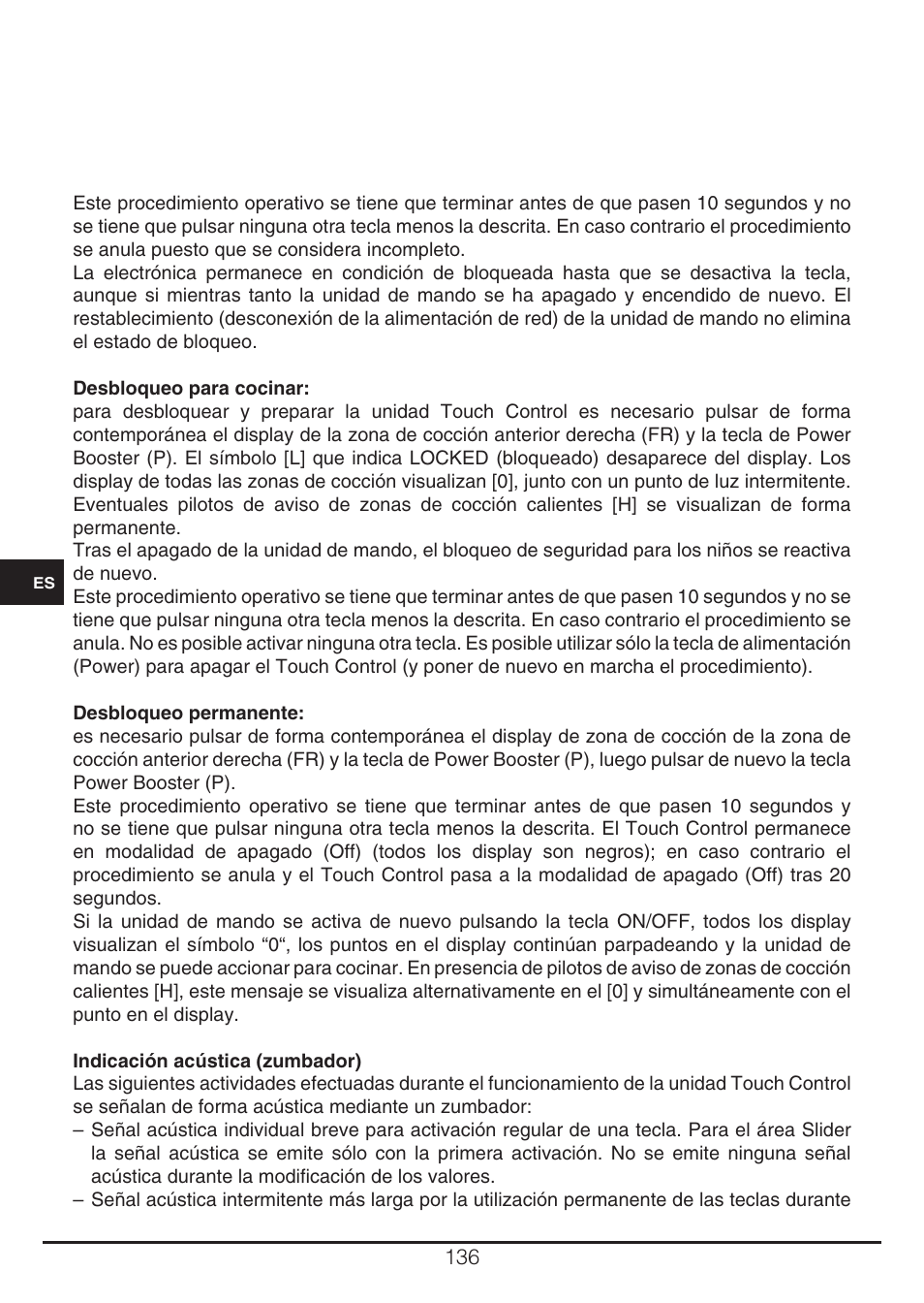 Fulgor Milano CH 905 ID TS G DWK User Manual | Page 136 / 184