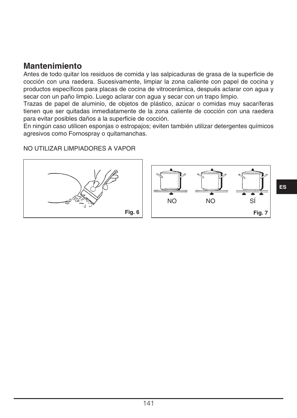 Mantenimiento | Fulgor Milano CH 905 ID TS G DWK User Manual | Page 141 / 184