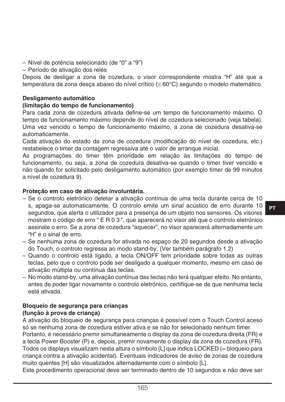 Fulgor Milano CH 905 ID TS G DWK User Manual | Page 165 / 184